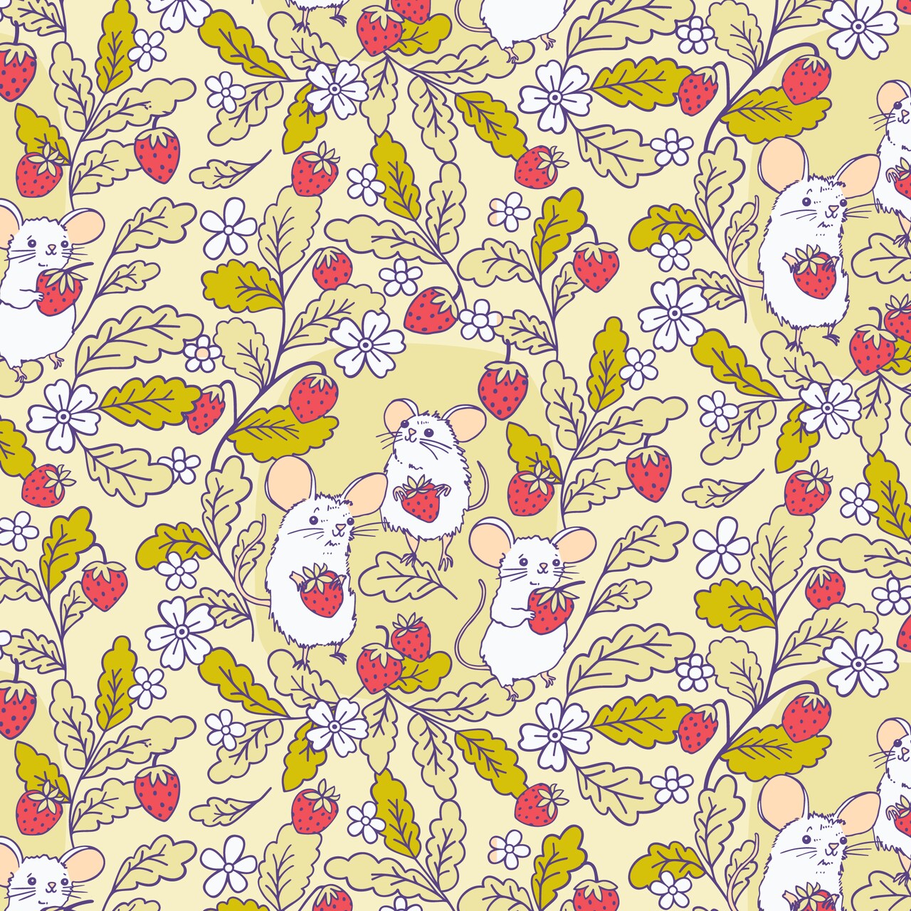 Strawberry Mice in Yellow (228668) | Forest Friends | The Good Twin | Cloud9